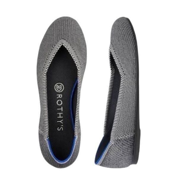 ROTHY'S The Flat In Cloud Gray Birdseye Size 6