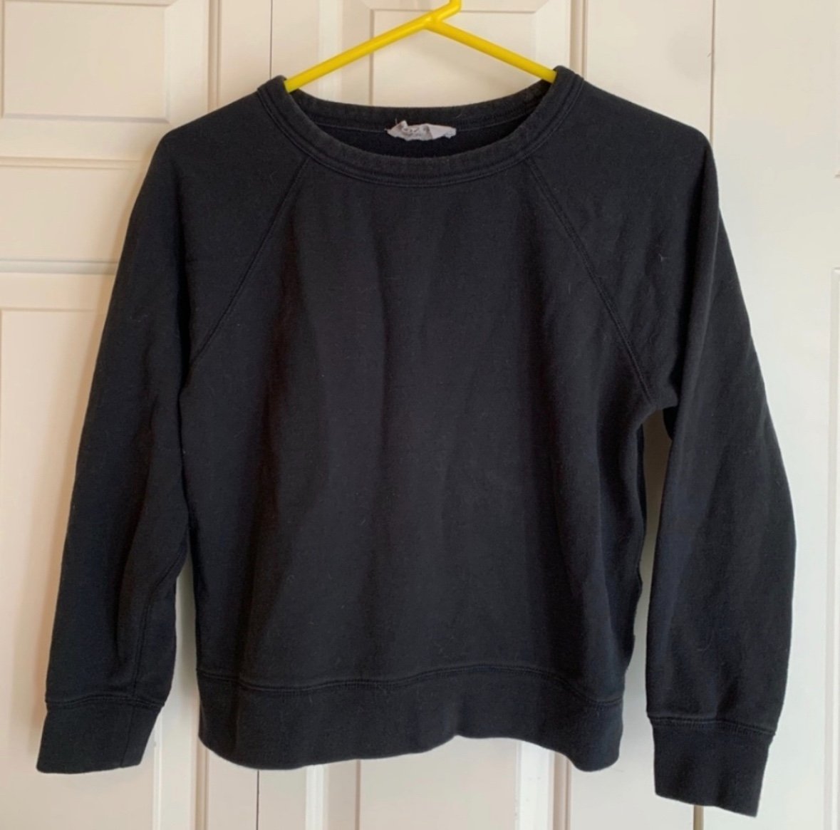 Everlane Black Lightweight French Terry Crew