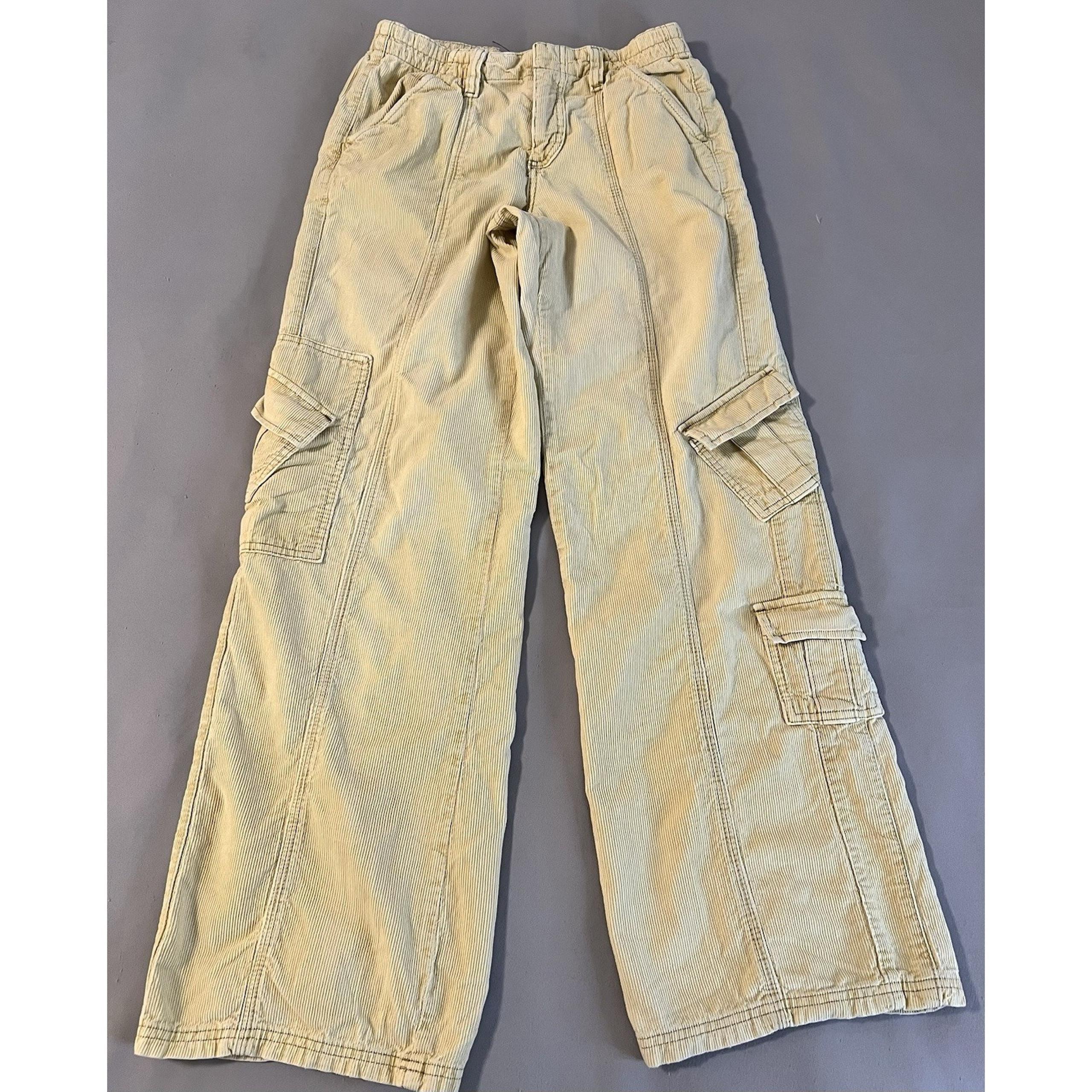 Urban Outfitters BDG Y2K Cargo Wide Pants Leg  Size Small Beige Women's