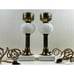 Pair Of Vintage Marble Base Milk Glass Lamps Vintage