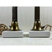 Pair Of Vintage Marble Base Milk Glass Lamps Vintage