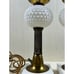 Pair Of Vintage Marble Base Milk Glass Lamps Vintage