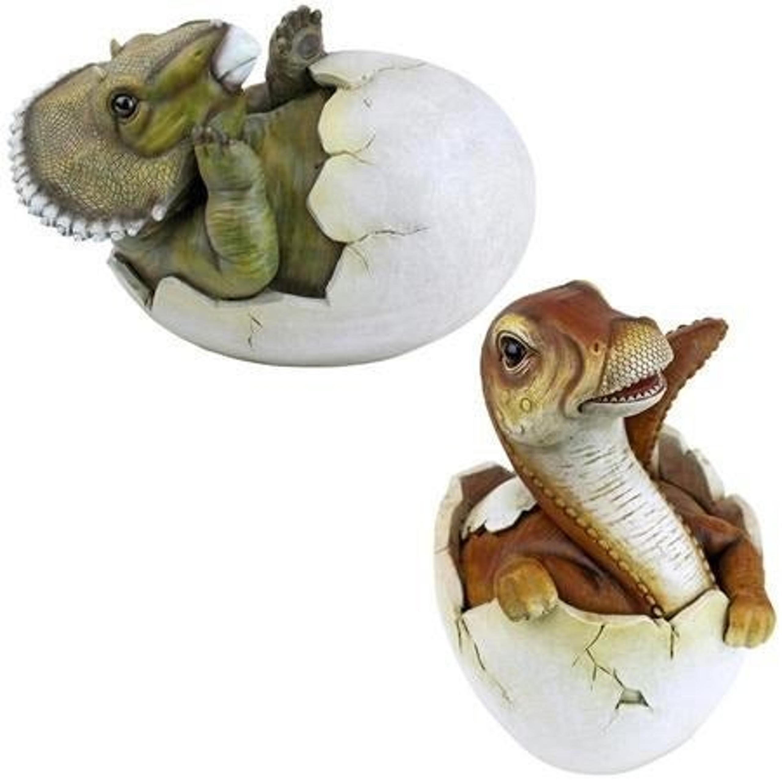 Jurassic Dinosaur Egg Hatchling Garden Statues