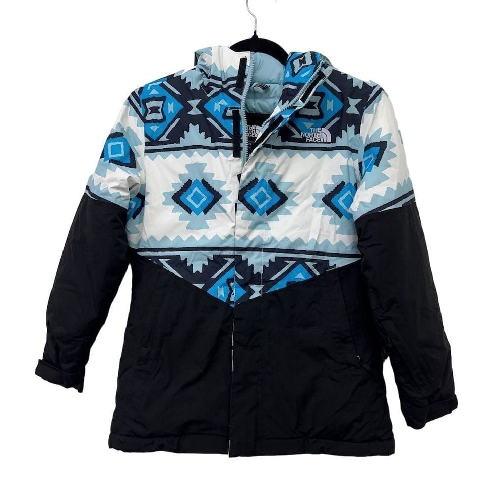 The North Face Girls' Brianna Insulated Hooded Jacket Aztec Blue Size 14/16