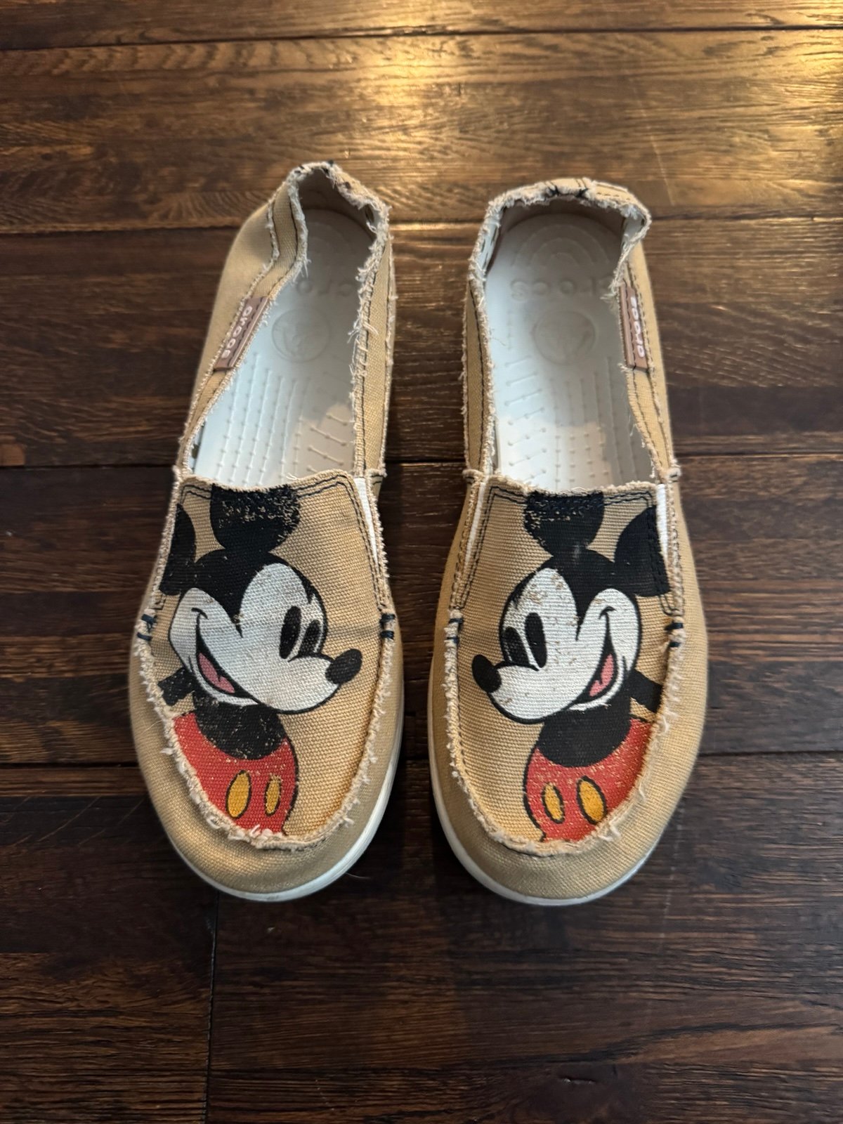 Crocs Disney Mickey Mouse Canvas Slip On Shoes