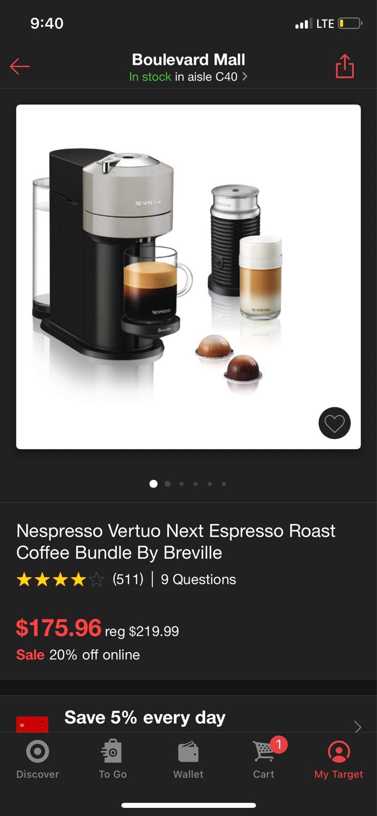 Brand new nespresso with aerocino