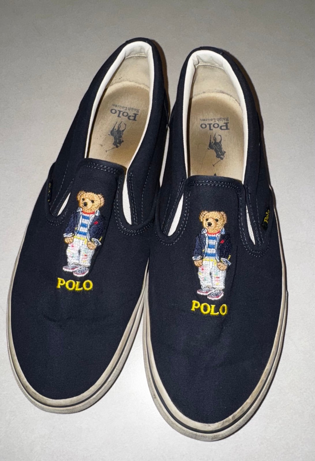 Polo Ralph Lauren Keaton Bear Shoes Men’s 12 Navy Slip-on