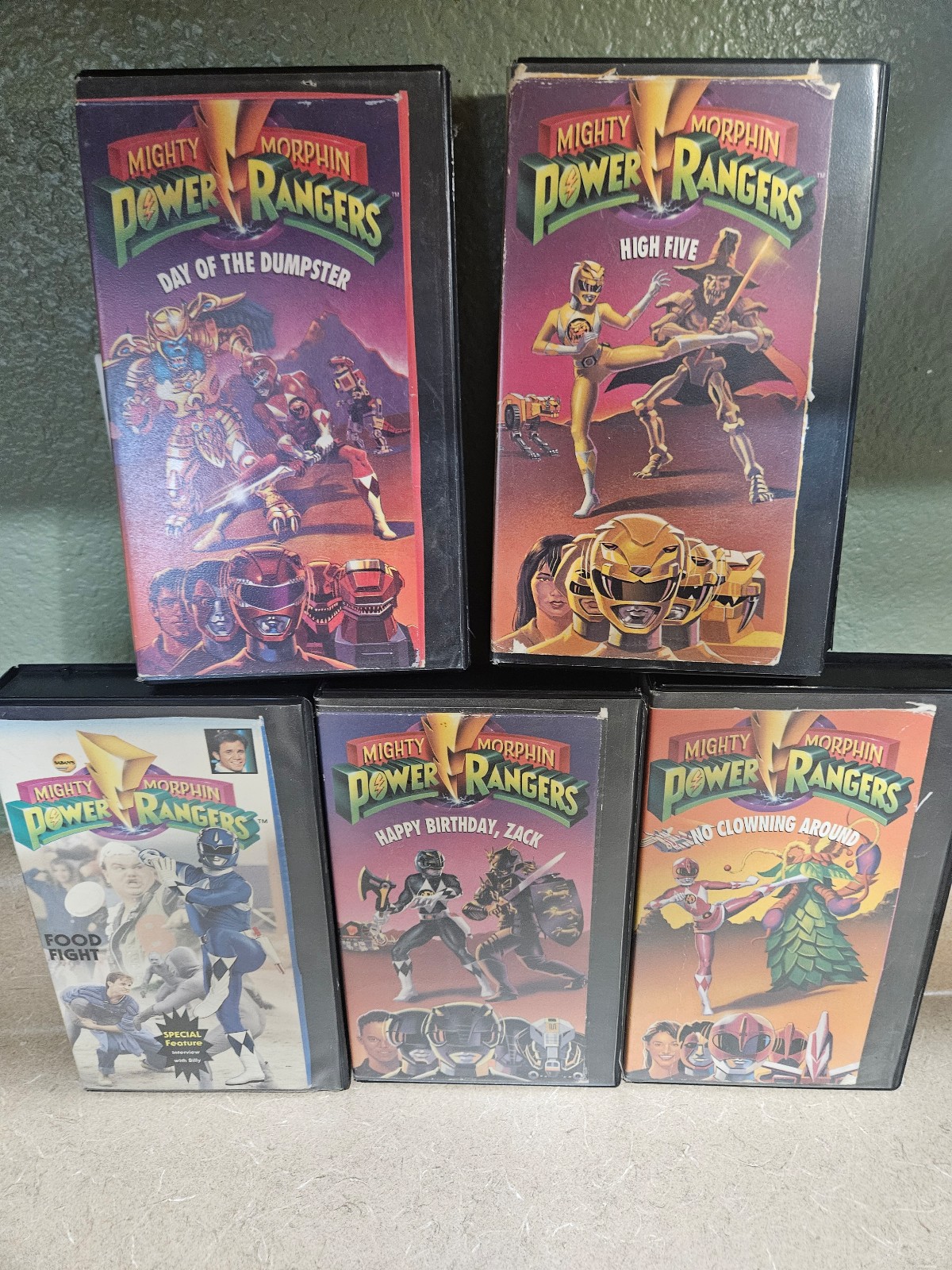 Bundle of 9 Power Ranger VHS