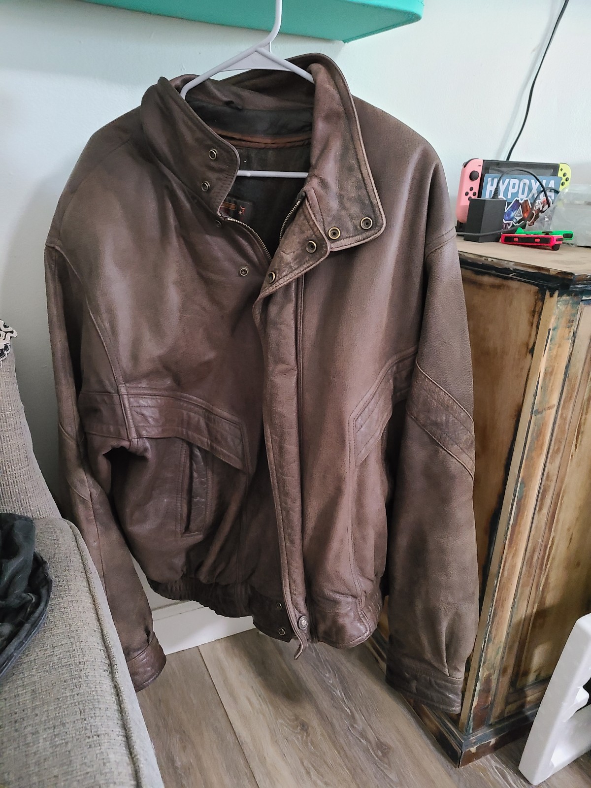 Vtg Wilson’s Adventure Bound Leather Bomber Jacket Brown Zip Thinsulate Sz xL