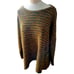 Kaktus Fall Colors Olive Green Multicolored Speckled Stripe Tunic Sweater Italy