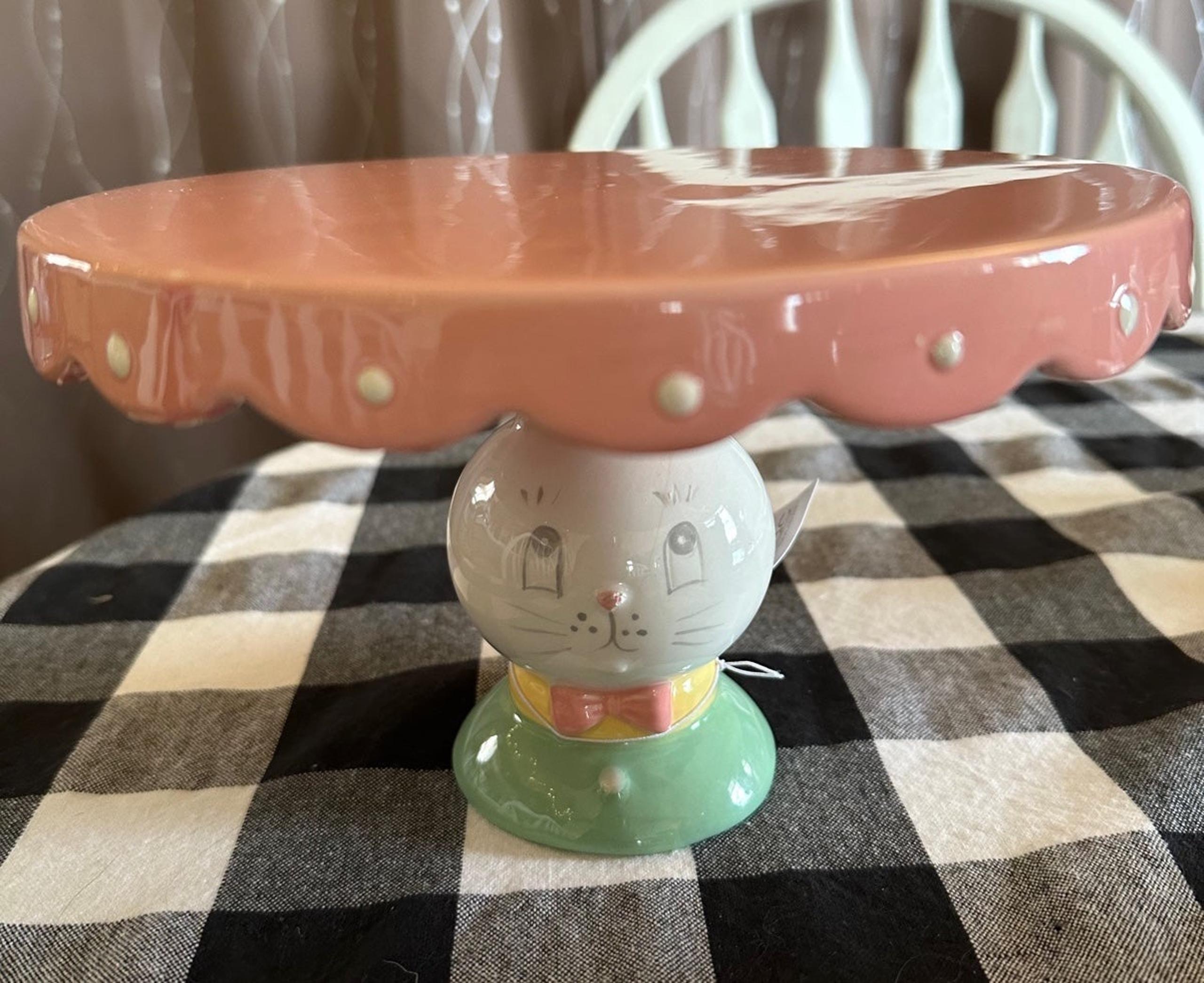 Johanna Parker Bunny Cupcake Cake Stand NWT Easter