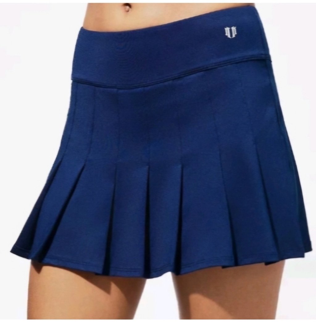 Eleven by Venus Williams Flutter Pleated Tennis Skirt Size L Navy