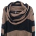 Free People Oversize Lulu Rugby Stripe Cowl Alpaca Wool Stretchy Sheer Sweater S