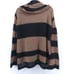 Free People Oversize Lulu Rugby Stripe Cowl Alpaca Wool Stretchy Sheer Sweater S