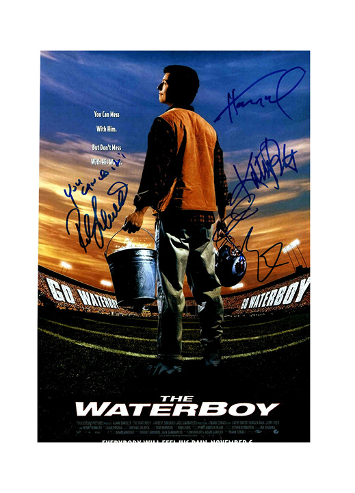 Adam Sandler Signed Autograph 12x18 Water Boy Cast Photo