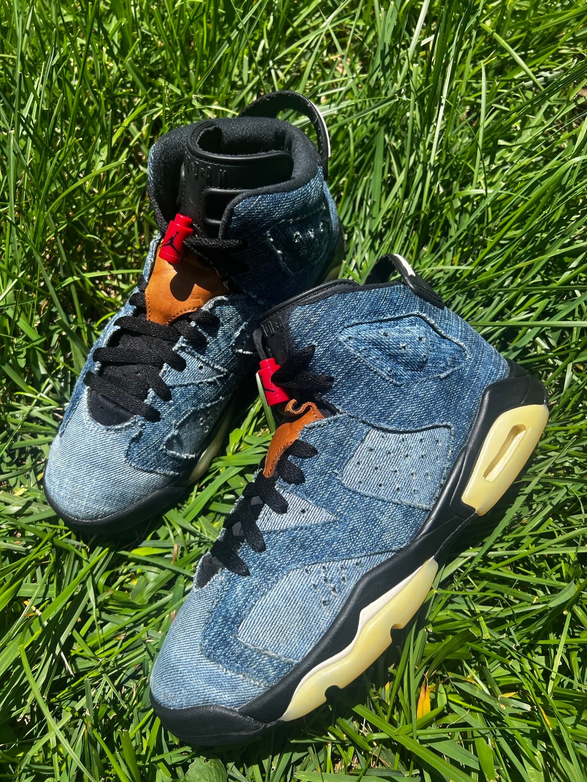 CLEAN Air Jordan 6 Retro Denim size 8.5 Womens Blue shoes