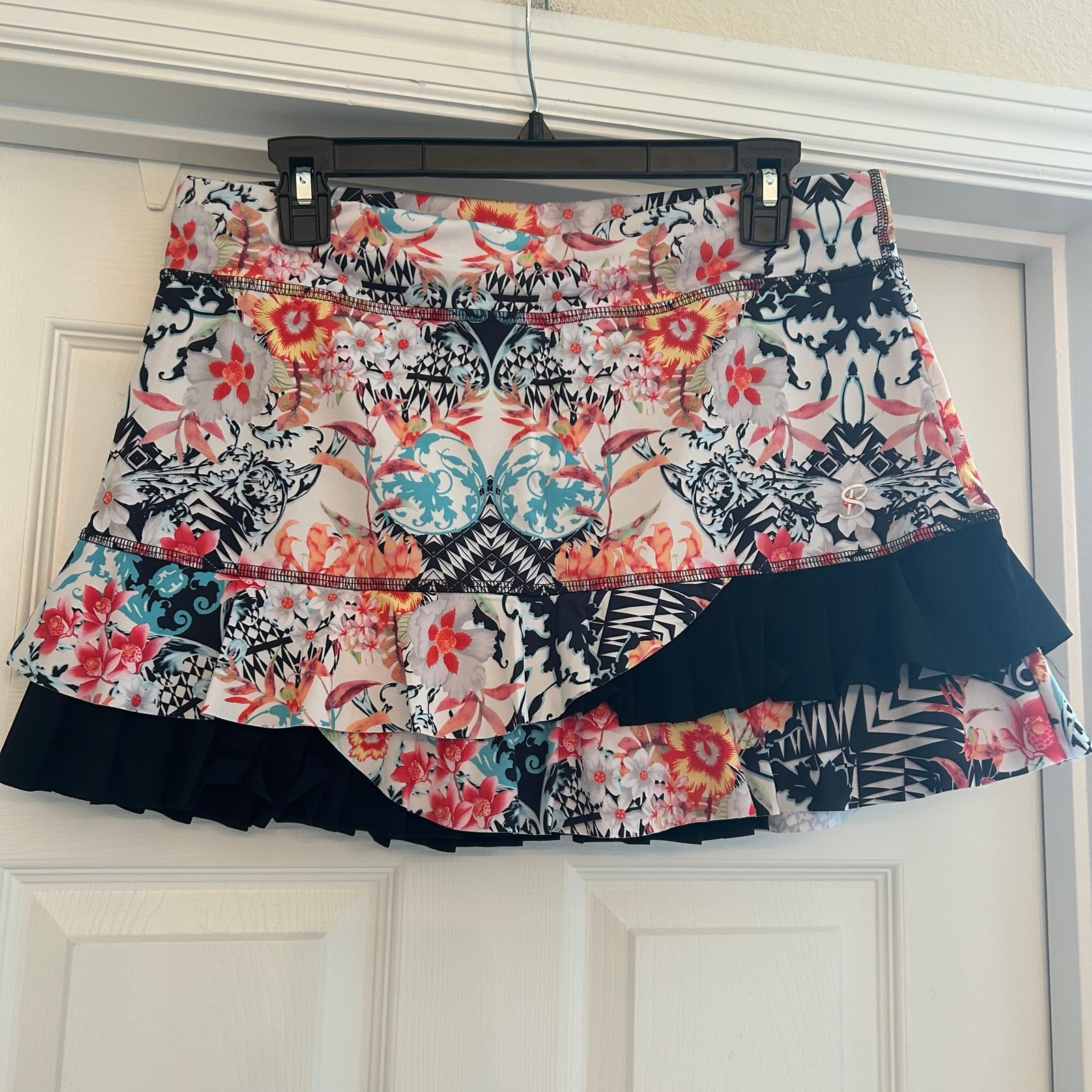Sofibella Floral Ruffle Tennis Skort Size L