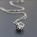 14K White Gold 2ct Solitaire Diamond Necklace Womens 14 Karat Silver Jewelry ct