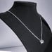 14K White Gold 2ct Solitaire Diamond Necklace Womens 14 Karat Silver Jewelry ct