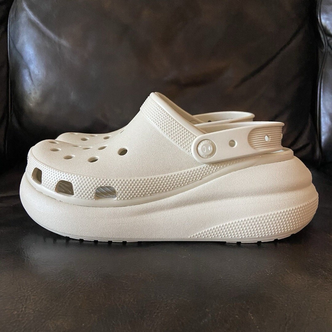 Crocs Classic Crush Clog Bone Women’s 9 (Men’s 7) Unisex Clog New Beige