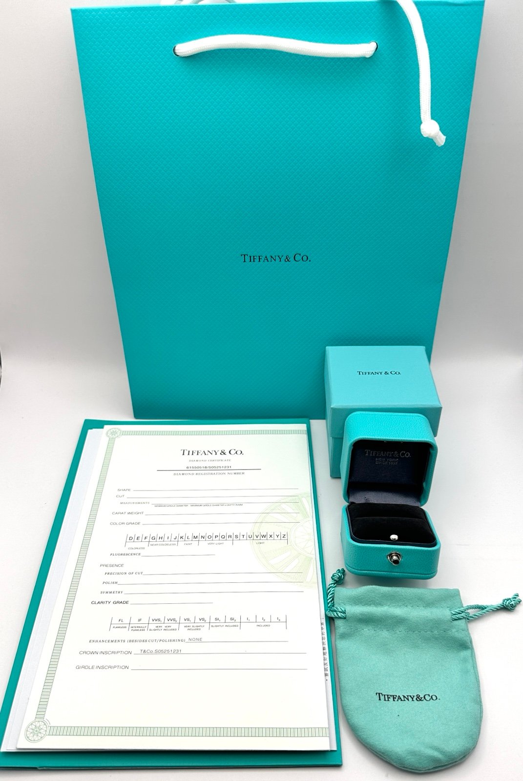 Tiffany and Co. Engagement Ring Box set