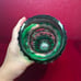 crystal handcut green vase