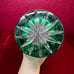 crystal handcut green vase