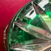 crystal handcut green vase