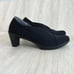 Naot Lucente Womens Size 38 US 7 Black Slip On Fabric Stretch Pumps Heels Shoes
