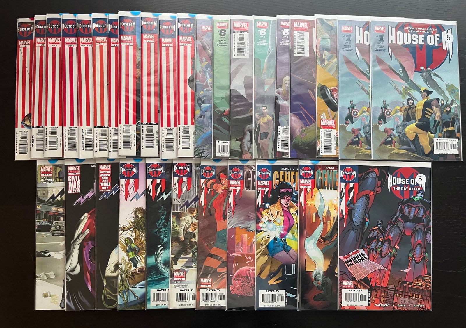Marvel Comics House of M 31 Book Lot 1-8 Iron Man Fantastic Four Spider-Man Son