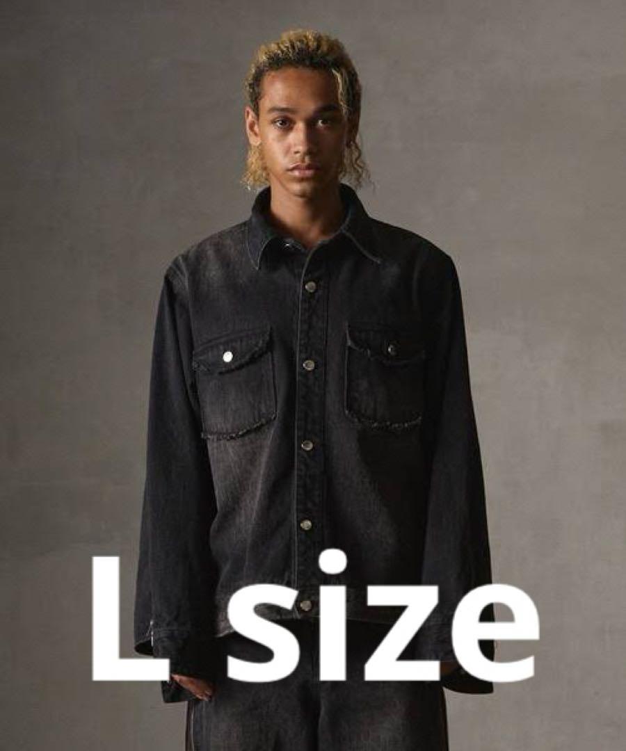 GRANCY】ZipDesign Denim Shirt Jacket Black Jean jacket