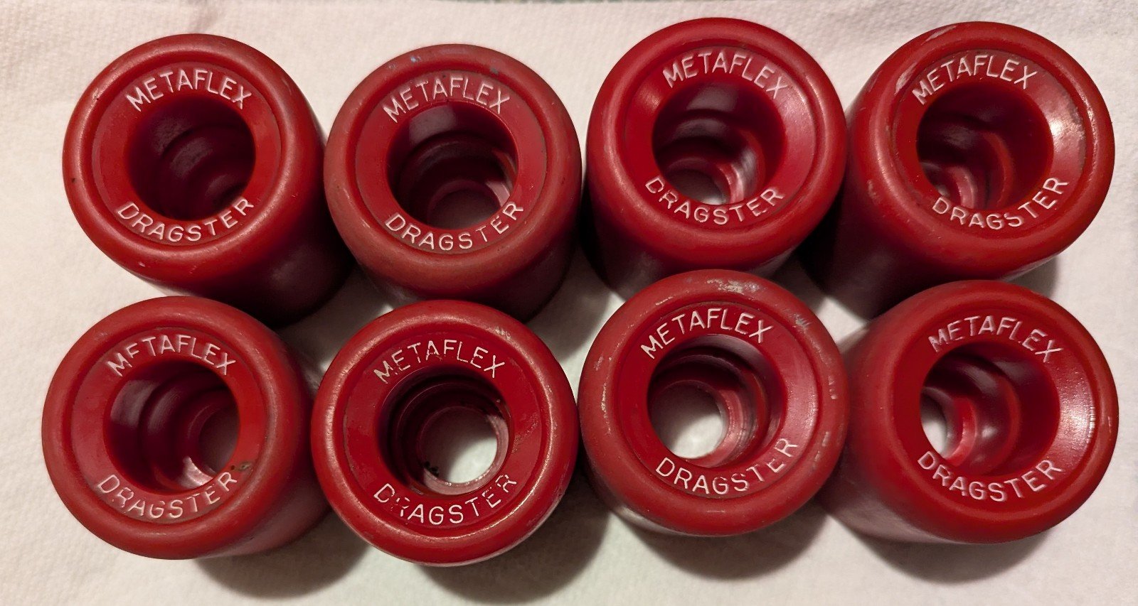 Vintage Metaflex Dragster Wheels Full Set Rare Good Condition For Age