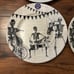 royal stafford set 4 skeleton band dinner plates