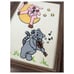 Completed Embroidered Cow Jump Over Moon Fiddle Cat Framed Frame 6x8 cute