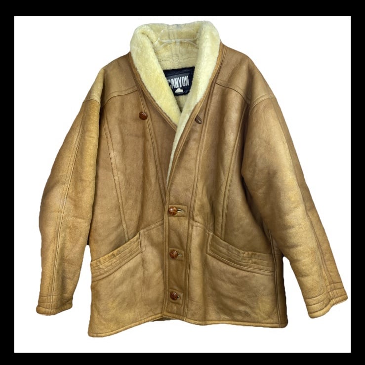 Vintage Sheepskin Shearling Jacket Texas Tanning Co 100% Wool Men’s Size 40 USA