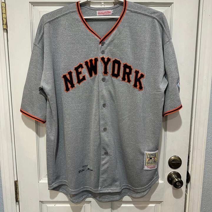 Mitchell & Ness 1951 New York San Francisco Giants Willie Mays Jersey Sz 52 2XL