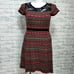 Sparrow Anthropologie Womens L Fair Isles Striped Knit Lace Trim Sweater Dress