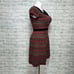 Sparrow Anthropologie Womens L Fair Isles Striped Knit Lace Trim Sweater Dress