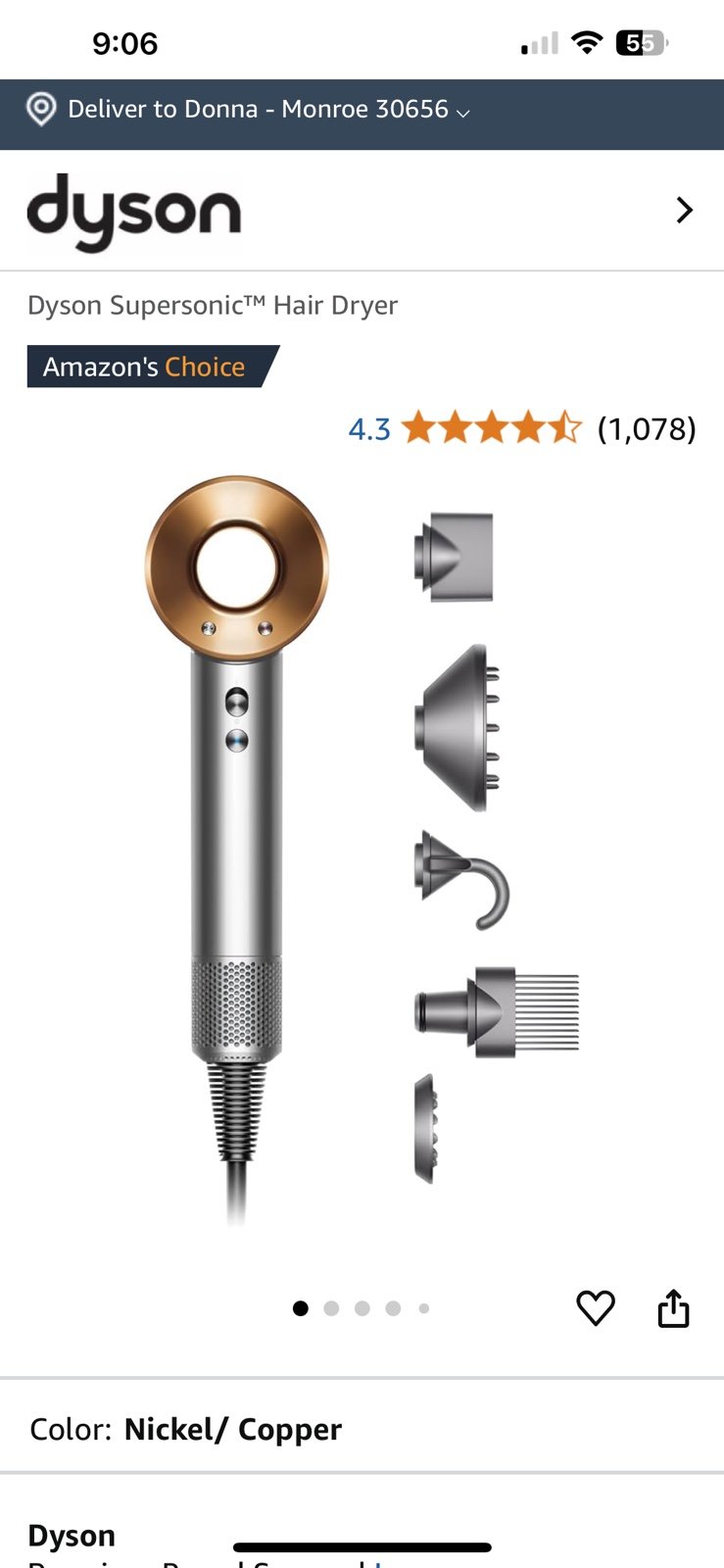 Dyson hair dryer