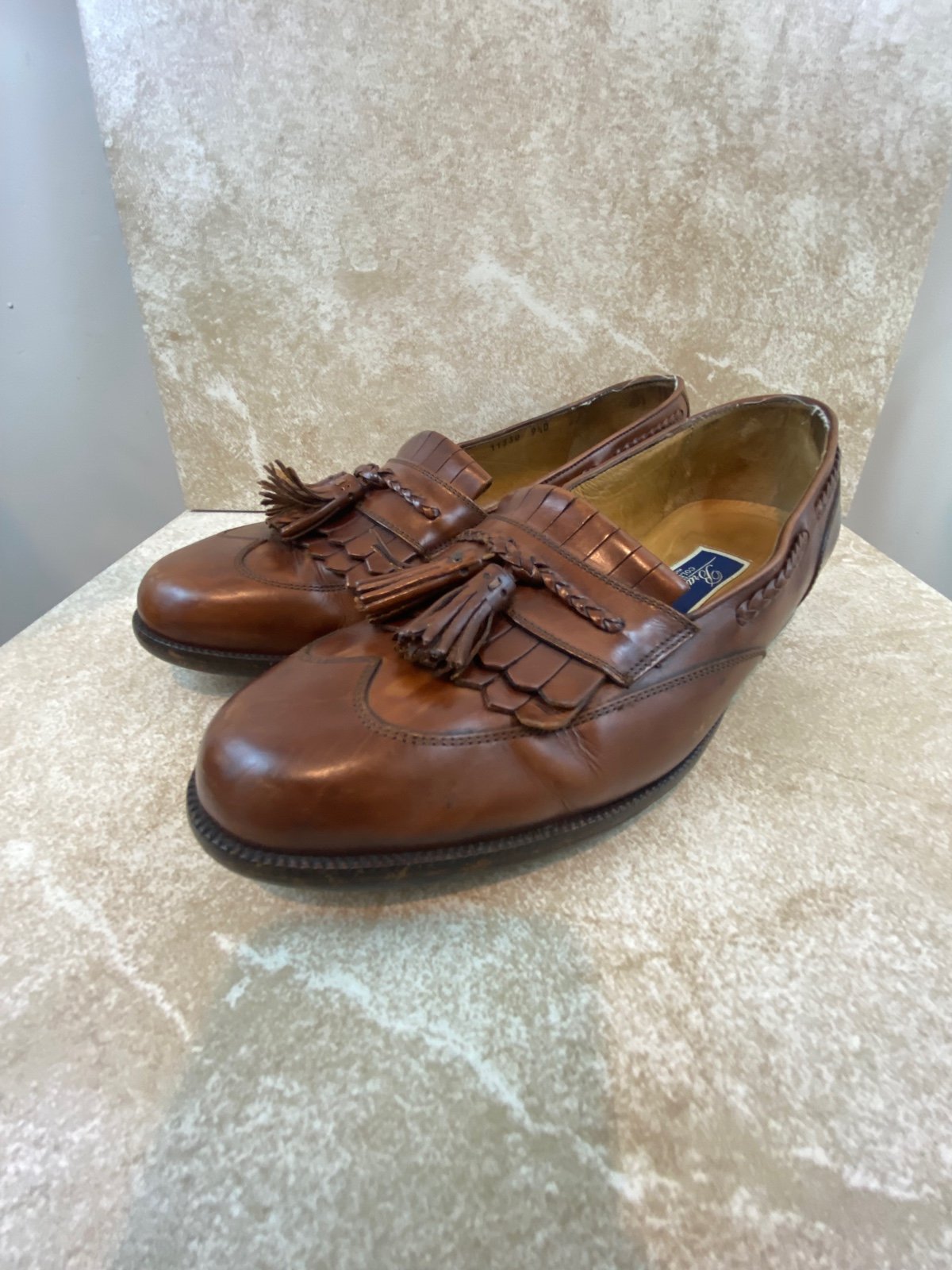Bragano By Cole Haan Tassle Loafers Brown Dress Shoes Men's 9.5 Made in Italy