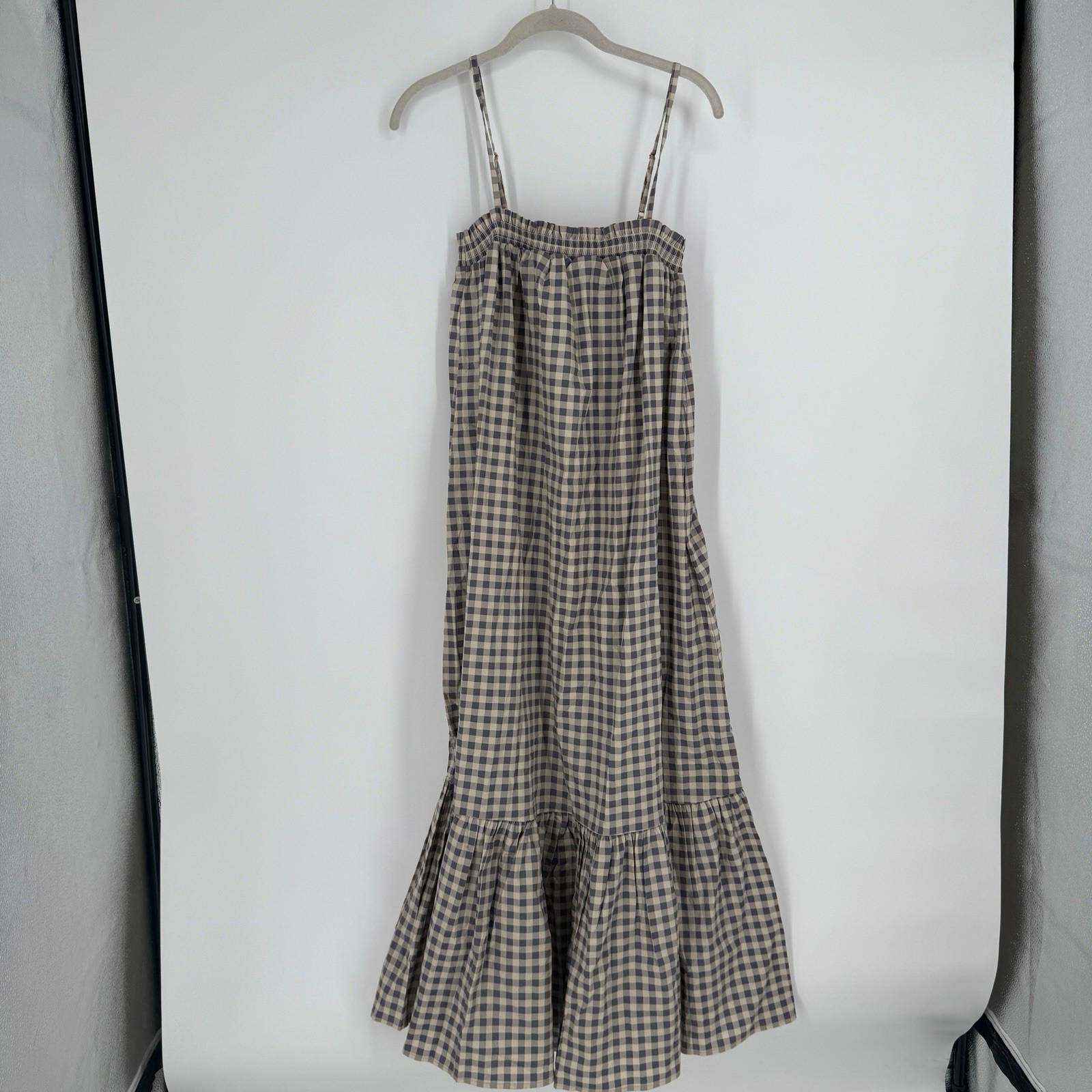 Weworewhat dress small S check gingham smocked midi cottage wedding modest
