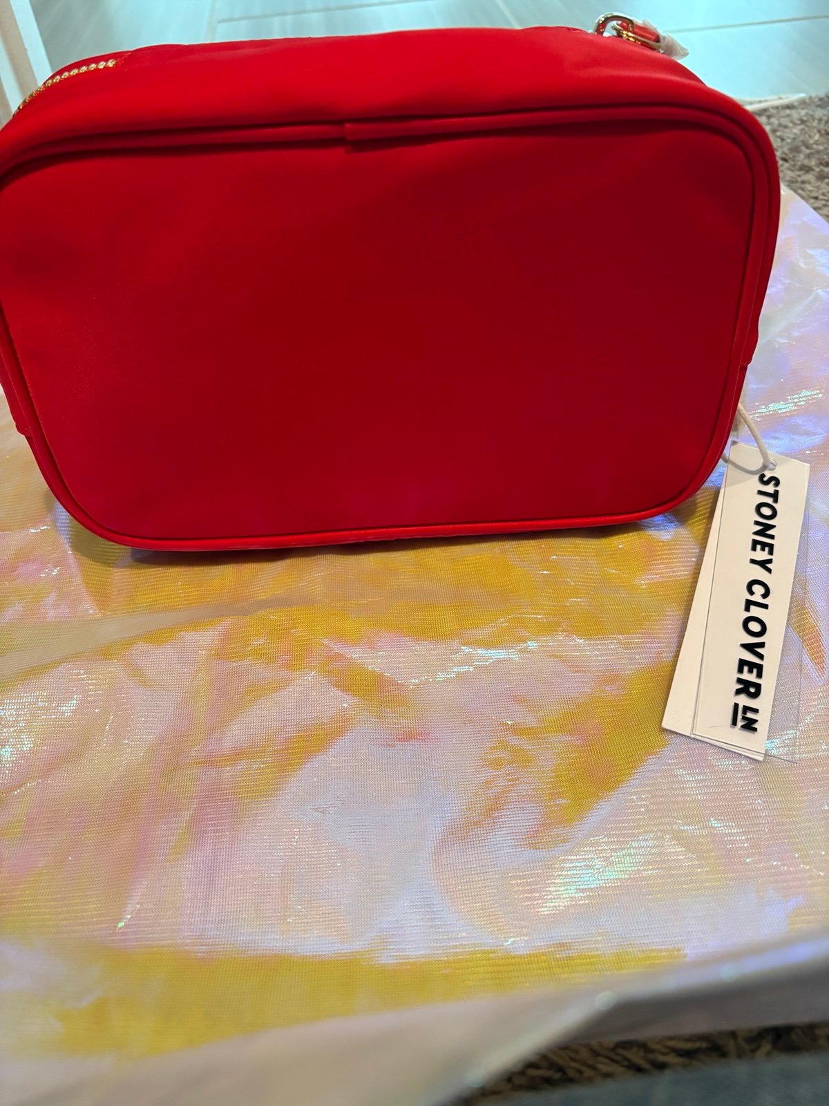 Stoney Clover Tomato Double Zip Pouch NWT