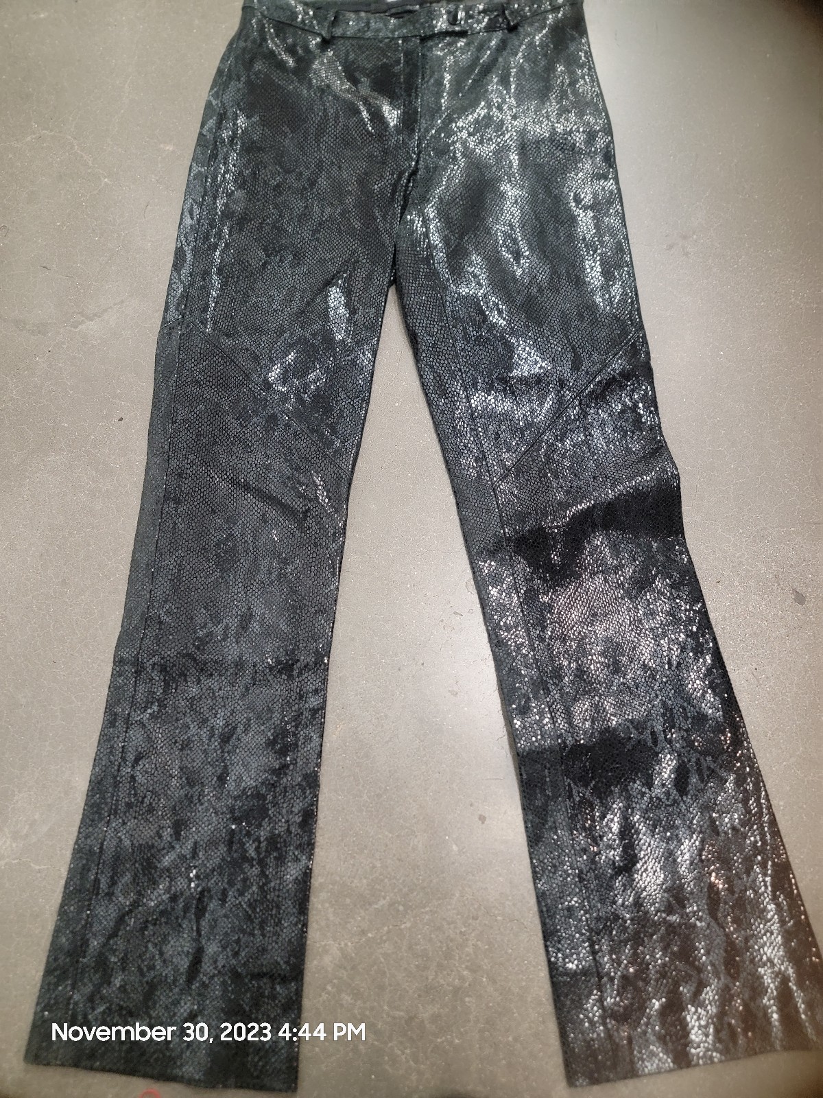 Allen Swartz Evening Snakeskin RocknRoll low rise Pants