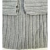Vintage Chunky Wool Ribbed Turtleneck Sweater Gray Womens Large