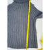 Vintage Chunky Wool Ribbed Turtleneck Sweater Gray Womens Large