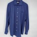 Peter Millar Men’s Shirt Blue Quiet Luxury Professional Cotton Small Print Large
