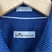 Peter Millar Men’s Shirt Blue Quiet Luxury Professional Cotton Small Print Large