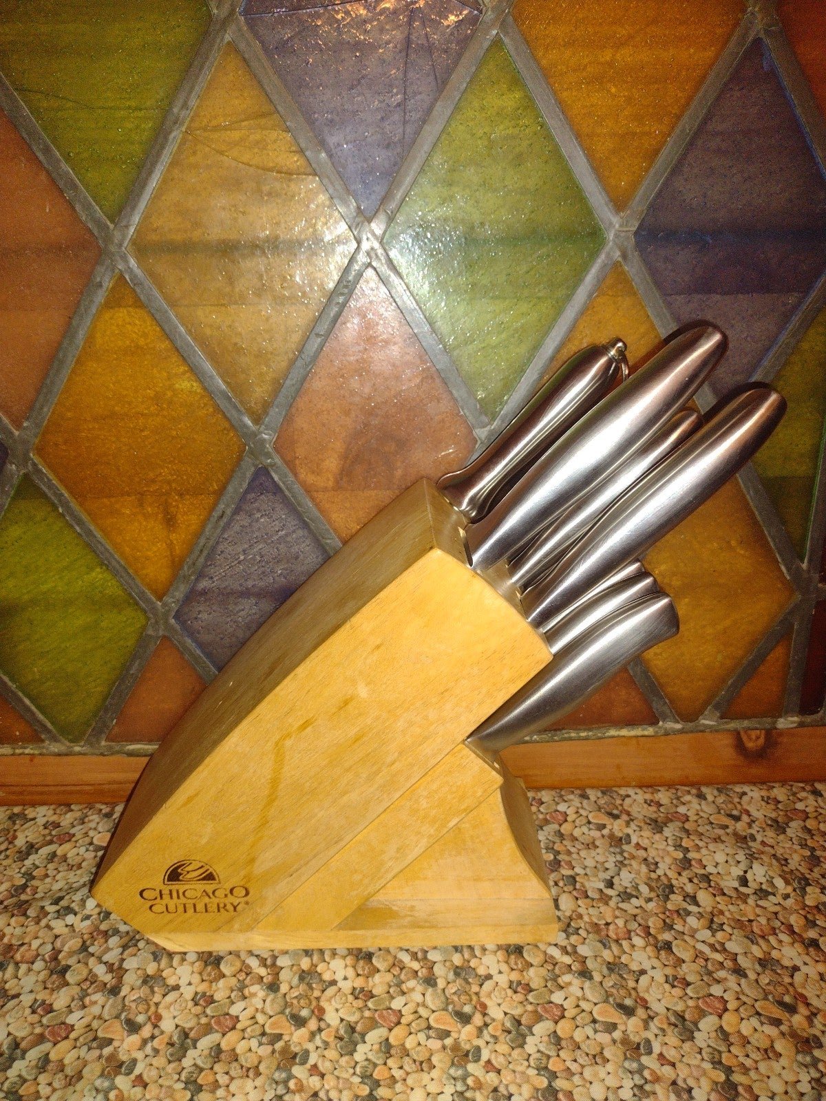 Chicago Cutlery 11 Pc Knife Stainless Steel Set W/Wooden Block