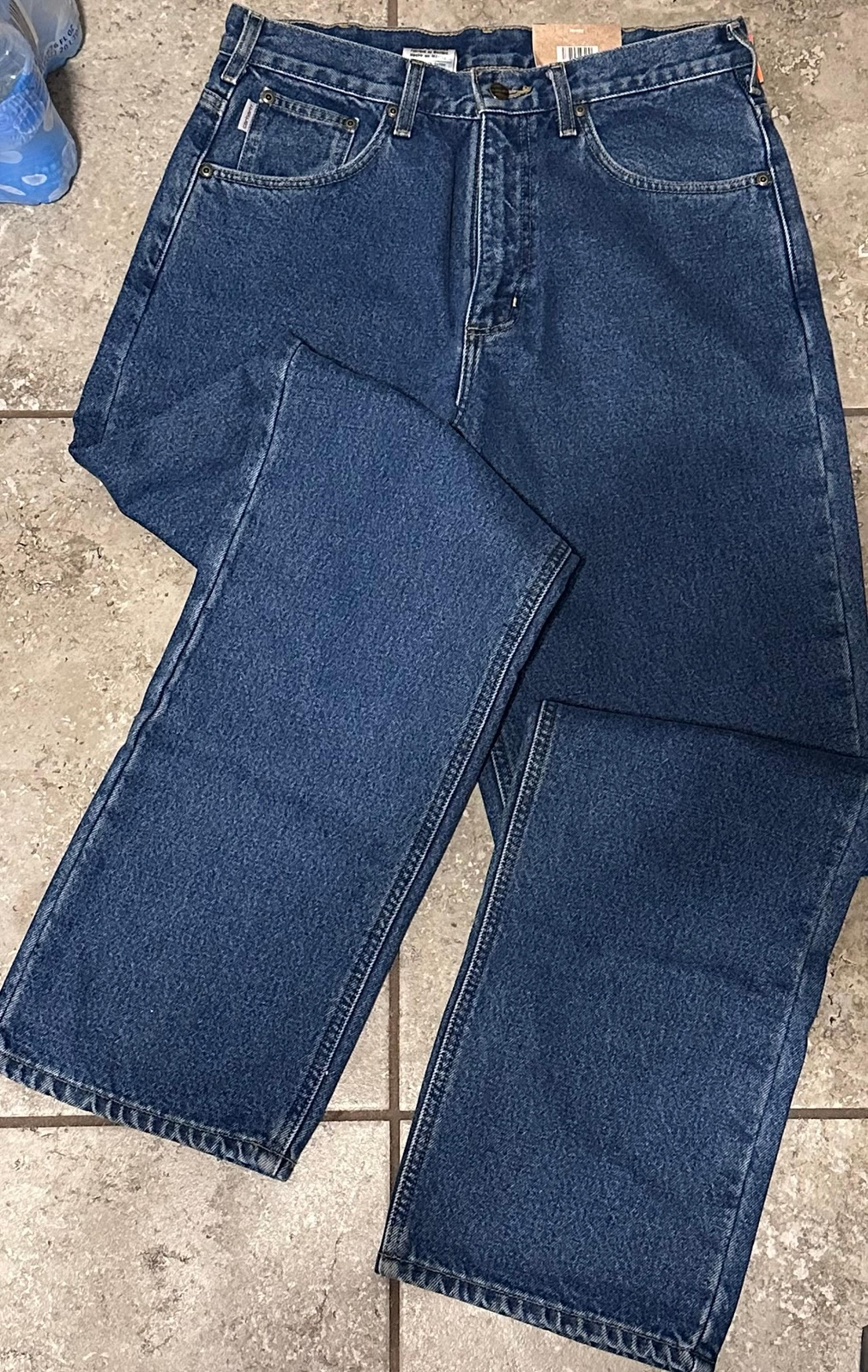 Carhartt Flannel Lined Relaxed Fit Jeans Men’s 33x36 B172 DS
