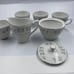 Mikasa #243 Japan Fine China Painted White Daisy Coffee Cups Sugar Dish Creamer